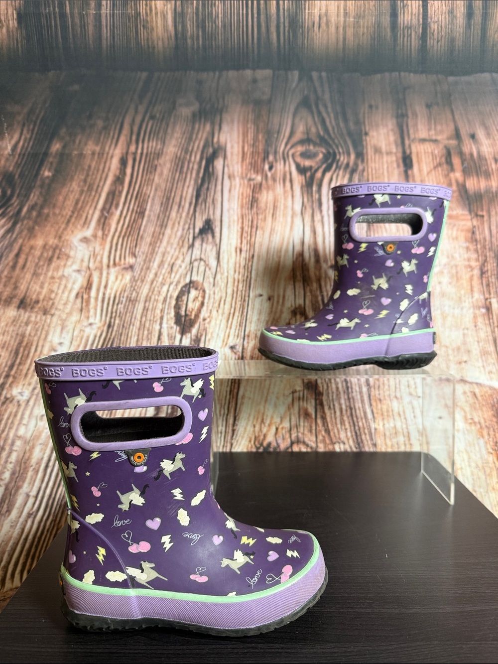 Bog Skipper Pegasus Rain Boots Toddler Girls Sz 9